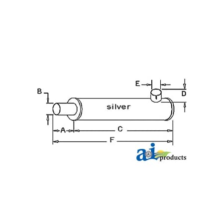 A & I Products Muffler 14" x8" x4" A-161386A